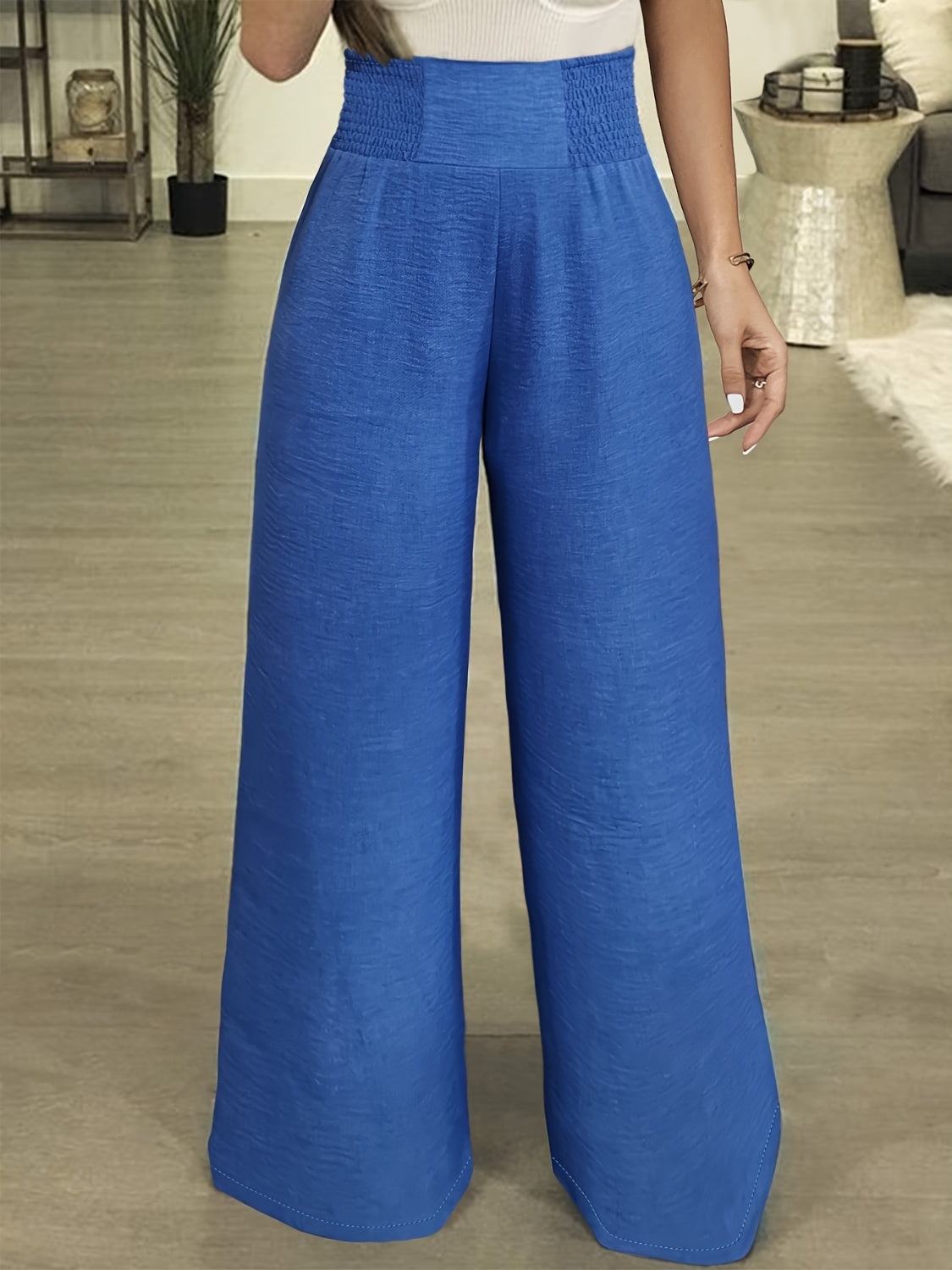 Plus Size High Waist Wide Leg Pants - Tote and Lounge