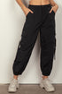 VERY J Elastic Waist Woven Cargo Pants - Tote and Lounge