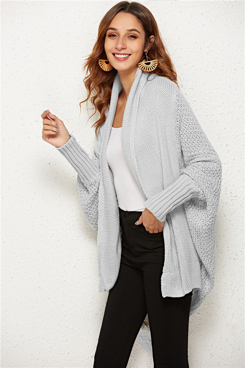 Open Front Dolman Sleeve Longline Cardigan - Tote and Lounge