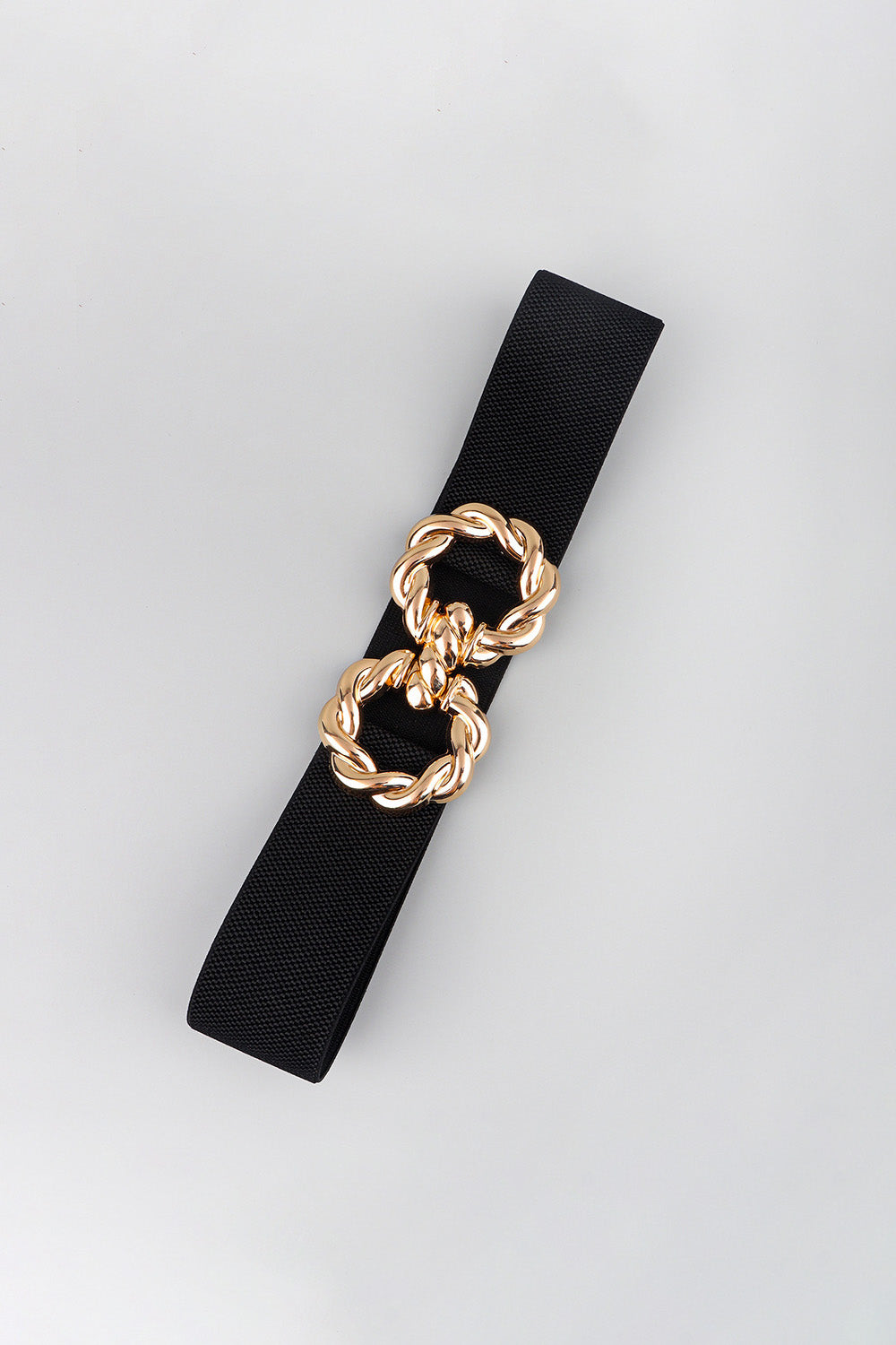 Zinc Alloy Buckle Elastic Belt - Tote and Lounge