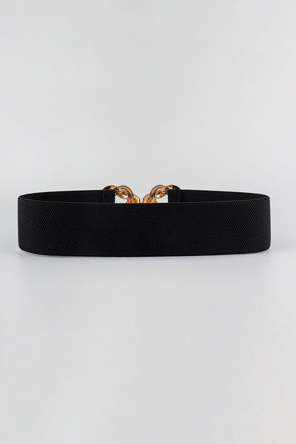 Zinc Alloy Buckle Elastic Belt - Tote and Lounge